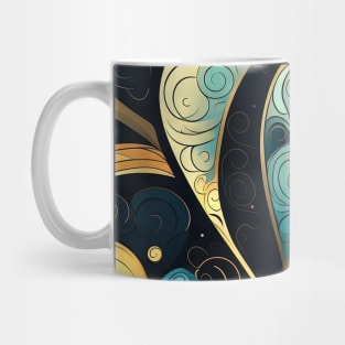 Abstract Swirls and Waves Effect illustration Mug